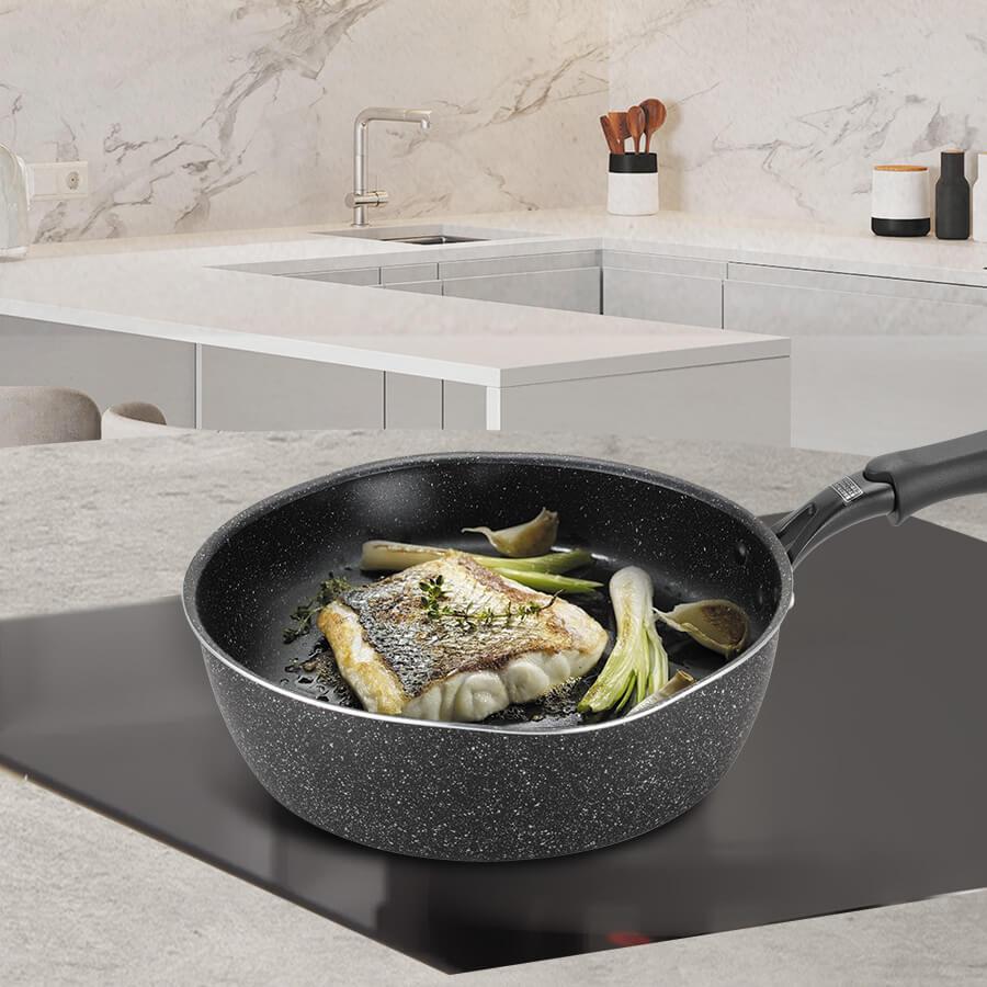 Сковорода з антипригарним керамічним покриттям 26 см Maestro MR-1213-26 Сковорода з литого алюмінію, фото 1