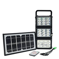 Портативне заряджання з вбудованими лампочками Gdlite gd-8058 Ліхтарик-станція зарядна від сонячної батареї