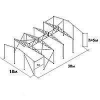 Каркас ангара 18Х30Х5 под сендвіч-панелі