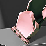 Акумуляторна машинка для стрижки волосся KH001 Бездротовий портативний триммер з 3 насадками, фото 4