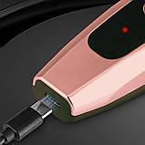 Акумуляторна машинка для стрижки волосся KH001 Бездротовий портативний триммер з 3 насадками, фото 7