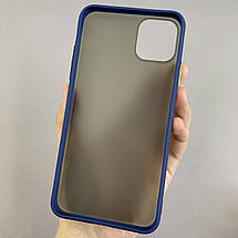 Чохол для Apple iPhone 11 Pro Max чохол Totu з кольоровими кнопками на телефон айфон 11 про макс темно-синій tcb, фото 2
