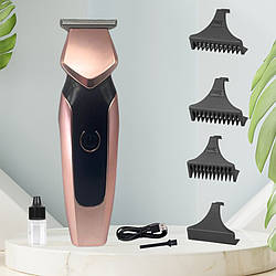 Бездротовий триммер для стрижки волосся KH001 акумуляторна машинка з 3 насадками портативна