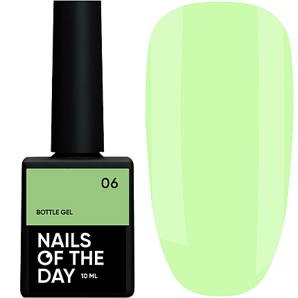 Рідкий гель Nails Of The Day NOTD Bottle Gel №06, 10 мл салатовий, фото 1