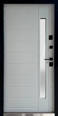 Вхідні двері Magda Тип 16 719.1/148 вулиця метал Дуб бронзовий/Біла емаль, фото 2