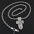 Чоловіча срібна цепочка якір і освячений кулон хрестик меч Архангела Михаїла православний. Довжина 55 см, фото 8