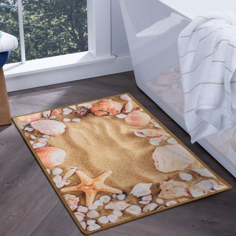 Килимок у ванну кімнату MAC Carpet Print 213В 57х90 см Бежевий