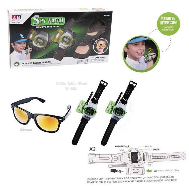 Іграшковий Набір шпигуна Spy watch, 2 годинники, окуляри, на батарейках, у коробц