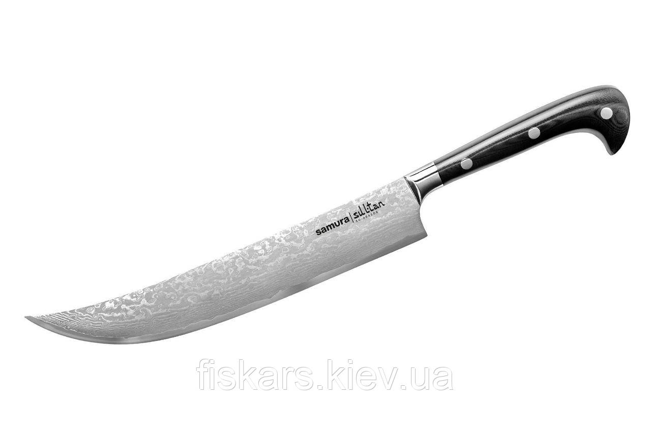 Ніж-слайсер пчак Samura Sultan 210 мм Black (SU-0045DB)