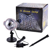 Світлодіодний RGB проєктор Star Shower Snow 809-white 2 кронштейни Waterproof, фото 4
