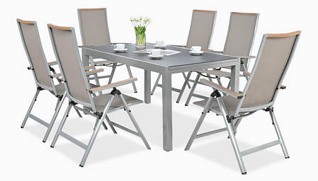 Комплект стол и стулья для террасы Brisbane Taupe, фото 1