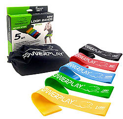Резинки для фітнесу PowerPlay 4113 Mini Power Band Set набір із 5 шт (від 1 до 20 кг)