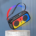 Акустика-караоке HOCO Party wireless dual mic outdoor BT speaker bs54 |BT5.1, 2Mic, 3H, AUX/FM/TF| чорна, фото 9
