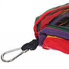 Гамак з москітною сіткою 240х150 см в чохлі, до 150кг, A001, Різнокольоровий / Гамак туристичний / Підвісний гамак, фото 4