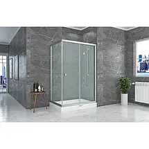 Душова кабіна Shower SATURN STN-190 100x70x190 см без піддону розсувні двері прозоре скло 5мм, фото 4