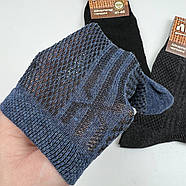 Тонкі льняні чоловічі високі шкарпетки з сіткою (12 пар), фото 3