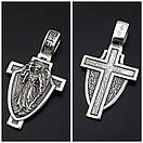 Чоловічий срібний хрестик Ангел Хранитель. Кулон Архангел Михаїл із срібла 925 проби., фото 6