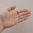 Чоловічий срібний хрестик Ангел Хранитель. Кулон Архангел Михаїл із срібла 925 проби., фото 3