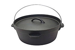 Казан чавунний Biol 35см x 12л з литою кришкою (КС12)