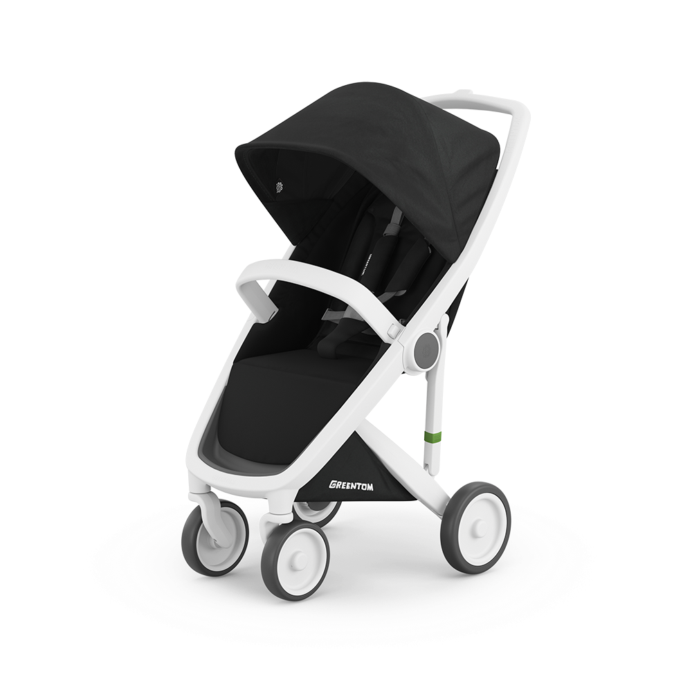 Коляска прогулянкова Greentom, Black-White
