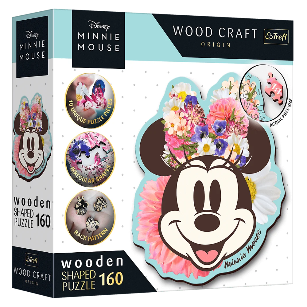 Пазл фігурний з дерева "Дісней. Красуня Міні", 160 елементів Trefl Wood Craft Disney (5900511201932)