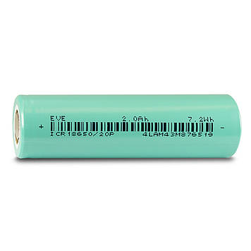 Высокотоковый аккумулятор EVE-ICR18650/20P  li-ion 2000mAh 15C 30A