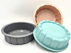 Силіконова форма для торта 20 см кругла "Скарб"