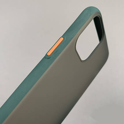 Чохол для iPhone 11 Pro з кольоровими кнопками матовий чохол на айфон 11 про хакі Totu, фото 2