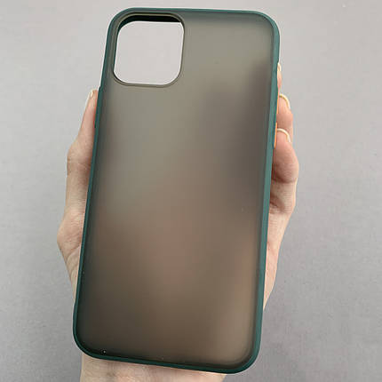 Чохол для iPhone 11 Pro з кольоровими кнопками матовий чохол на айфон 11 про хакі Totu, фото 1