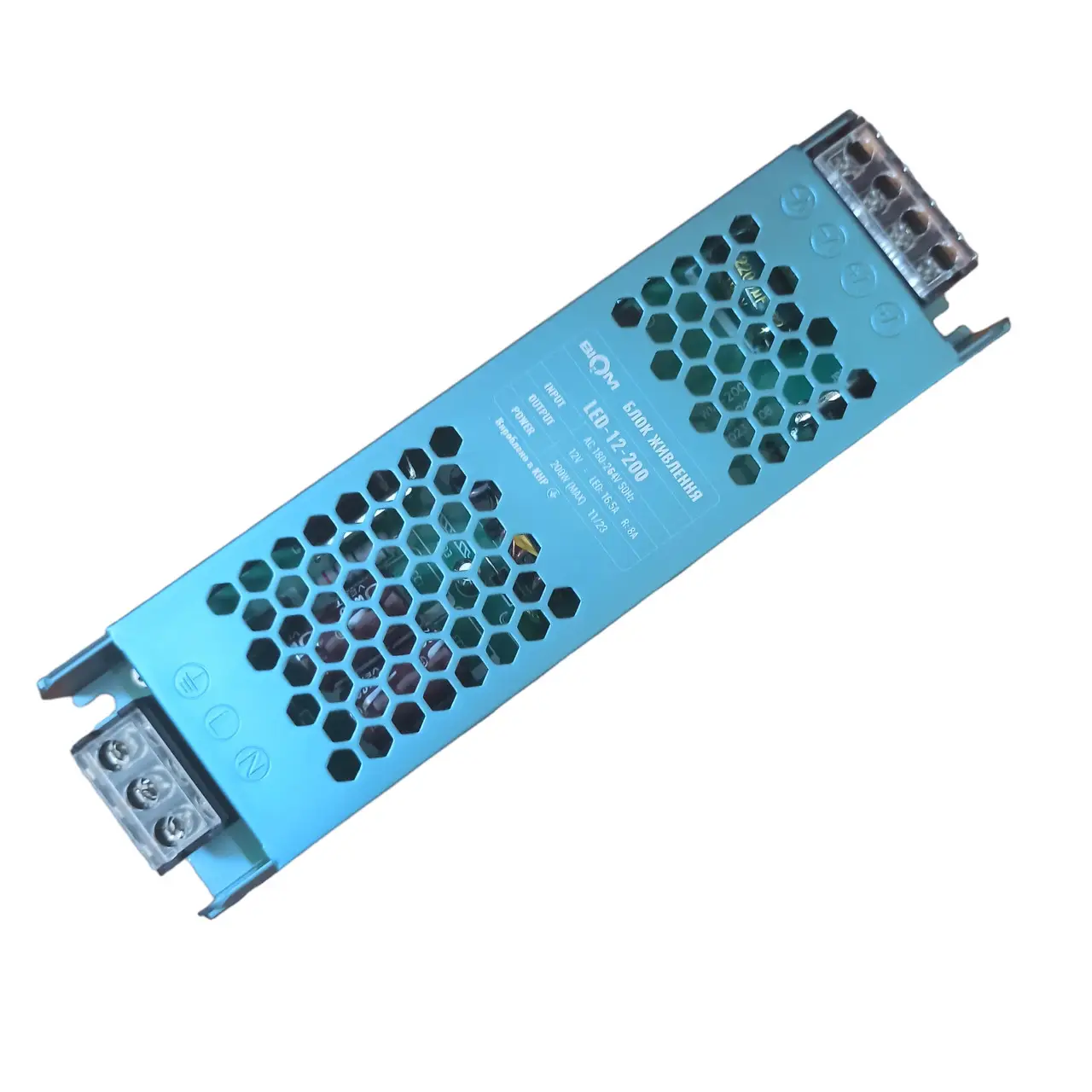Блок живлення BIOM DC12 200 W 16.5 A LED-12-200 178x50x23 мм