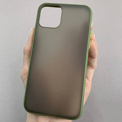 Чохол для iPhone 11 Pro з кольоровими кнопками матовий чохол на айфон 11 про зелений Totu, фото 1