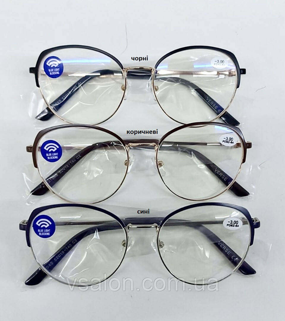 Окуляри жіночі з комп'ютерним захистом Блю блокер 23104, фото 1