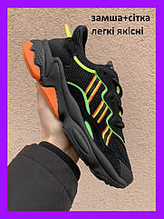 Кросівки спортивні легкі бігові сітка Adidas Ozweego Чорні кросівки замшеві адідас озвіго 37розмір