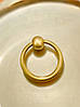 Ручка кільце сучасна класика RK-H1048 Gold Brass латунь d=48 мм, фото 4