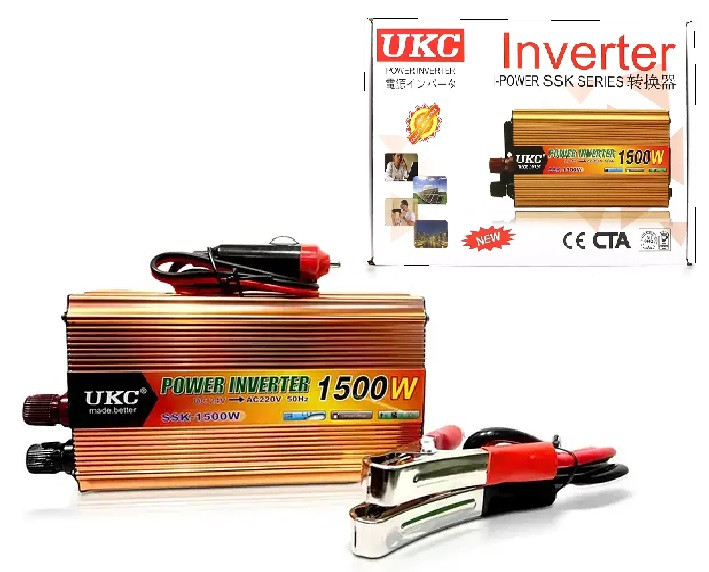 Інвертор перетворювач UKC AC/DC 1500W 12V SSK UKC - EH / 1678