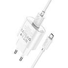 Адаптер мережевий Hoco Micro USB Cable Fighter single port charger C109A |1USB, 18W/3A, QC| білий, фото 2
