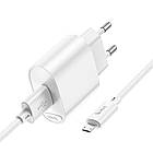 Адаптер мережевий Hoco Micro USB Cable Fighter single port charger C109A |1USB, 18W/3A, QC| білий, фото 3