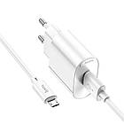 Адаптер мережевий Hoco Micro USB Cable Fighter single port charger C109A |1USB, 18W/3A, QC| білий, фото 4