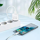 Адаптер мережевий Hoco Micro USB Cable Fighter single port charger C109A |1USB, 18W/3A, QC| білий, фото 7