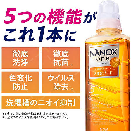 Гель Lion Super NANOX для прання та видалення стійких забруднень концентрований 640 г (350583), фото 3