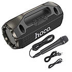 Акустика-караоке HOCO Drum outdoor BT speaker HA3 |BT5.0, TWS/AUX/USB/TF, 50W, 5h| чорна, фото 7