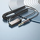 Адаптер HOCO Benefit car AUX BT receiver with cable E78 |BT5.3, 1.2m| сірий, фото 7