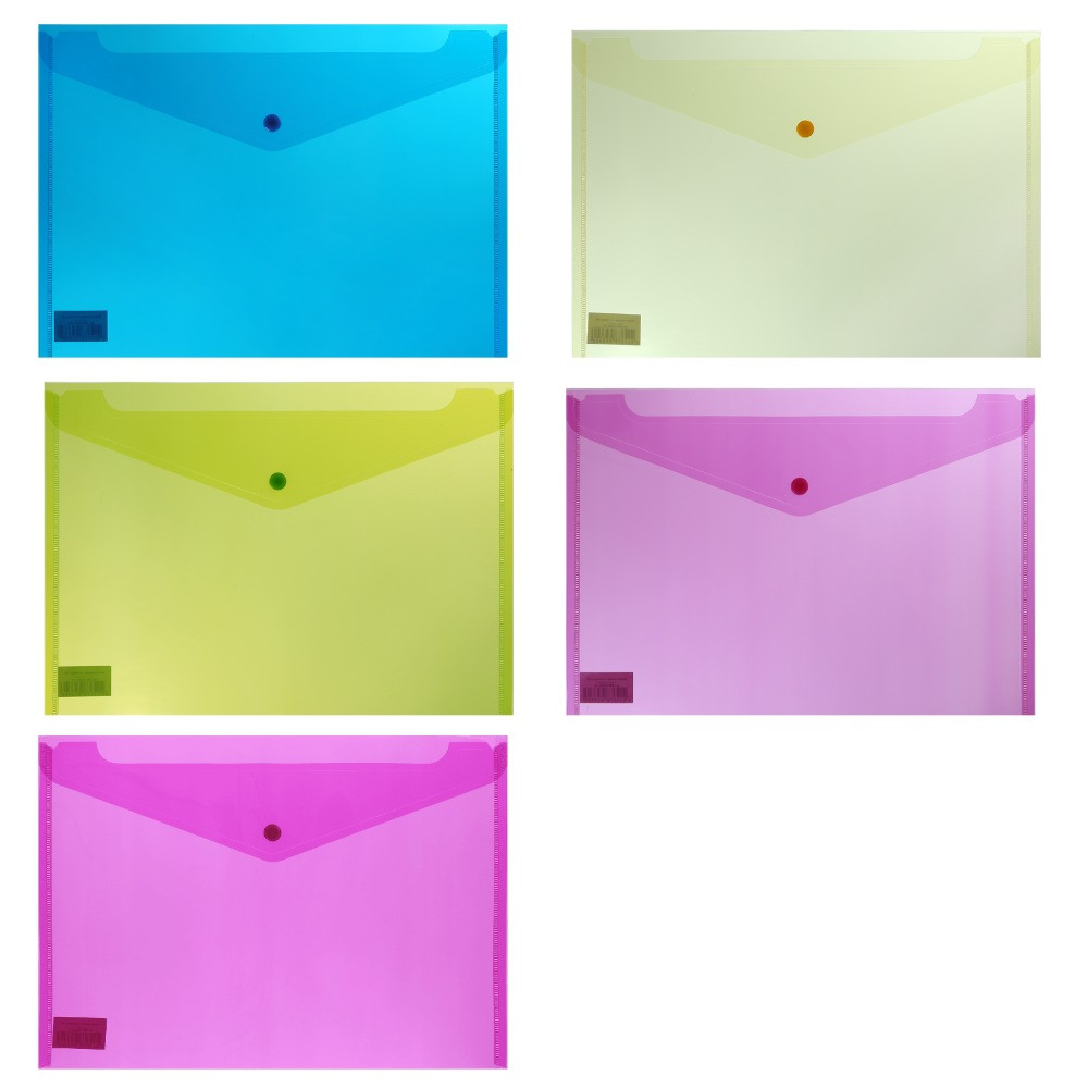 Папка на кнопці А-4 BuroMax прозора ВМ.3926