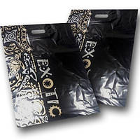 Пакет поліетиленовий з прорізною ручкою розмір 45х53+3 "Екзотик" Леомі 50 шт/уп.