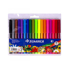 Дитячі Фломастери "Фломіки" COLOR-IT CR550-18 18 кольорів, Toyman