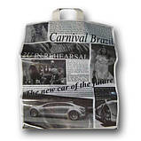 Пакет із петлевою ручкою розмір 41х51+3 "Газета-гламур" щільність 90 мкр 50 шт/уп., фото 2