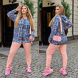 Літній повсякденний прогулянковий спортивний костюм великих розмірів (р.48-62). Арт-2237/42, фото 2