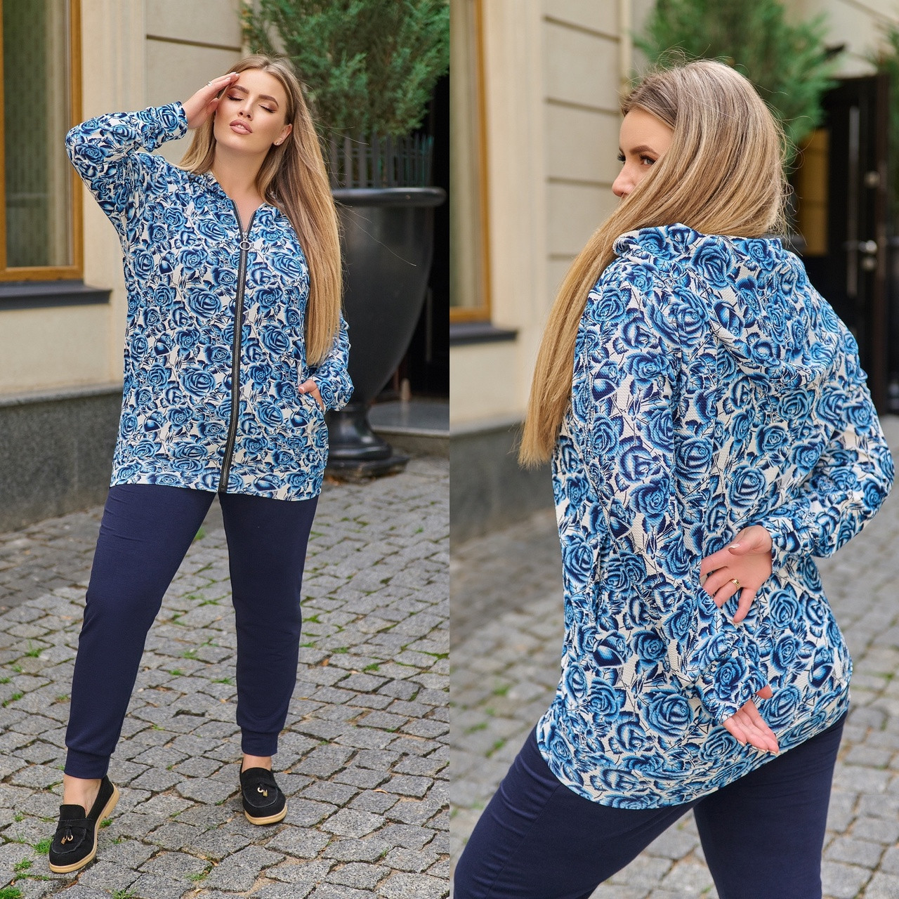 Літній повсякденний прогулянковий спортивний костюм великих розмірів (р.48-62). Арт-2237/42, фото 1