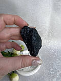 Шерл необроблений натуральний 53*30*20 мм камінь чорний турмалін., фото 5