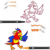 Двосторонні акварельні маркери з пензликом 80 шт Набір художніх маркерів для малювання скетчингу, фото 4